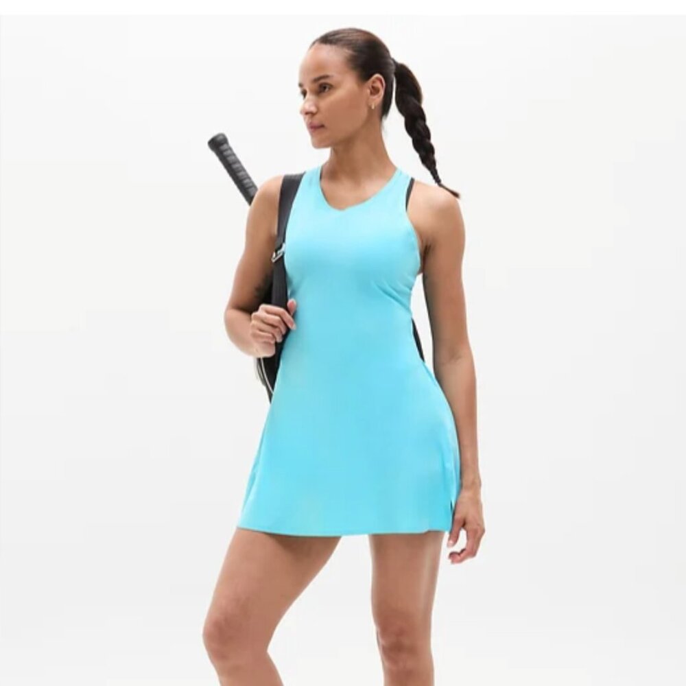 Athleta match point pleated dress
